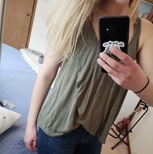 Olive green tank top